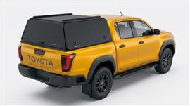 HARD TOP ALUMINIUM NOIR UPSTONE TOYOTA HILUX DOUBLE CABINE 2015+ PORTE PAPILLON NON VITRÉE