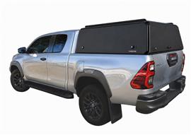 HARD TOP ALU ALU NOIR UPSTONE HILUX EXTRA CAB 2015+ PORTE PAPILLON NON VITRÉE