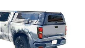 HARD TOP ALUMINIUM NOIR UPSTONE D-MAX SPACE CABINE 2020+ ET 2024+ PORTE PAPILLON VITRÉE