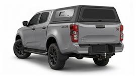 HARD TOP ALUMINIUM NOIR UPSTONE D-MAX SPACE CABINE 2020+ ET 2024+ PORTE PAPILLON VITRÉE
