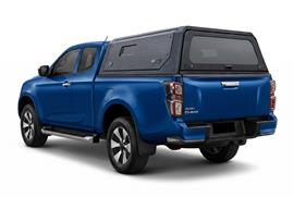 HARD TOP ALUMINIUM NOIR UPSTONE D-MAX SPACE CABINE 2020+ ET 2024+ PORTE PAPILLON VITRÉE